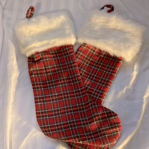 3/15 💋Two plaid with fur stockings
